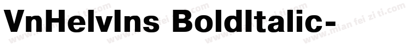 VnHelvIns BoldItalic字体转换